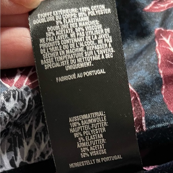 Ted Baker London Blue Velvet Bomber Jacket Size 6 - Picture 7 of 14